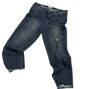 Nicole Miller soho high rise Ankle skim Denim Jeans with Loose hem